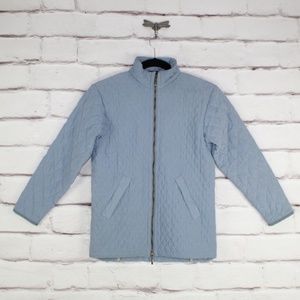 Light Blue Barbour Lulworth Microfibre Quilted Jacket 8